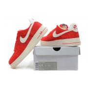 Chaussure Nike Air Force One Basse Rouge Pas Cher Pour Homme